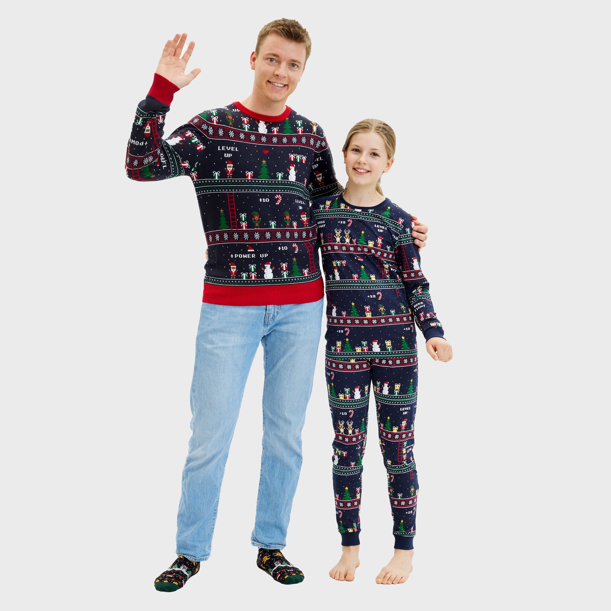 Vintage gamer julesweater - Herre